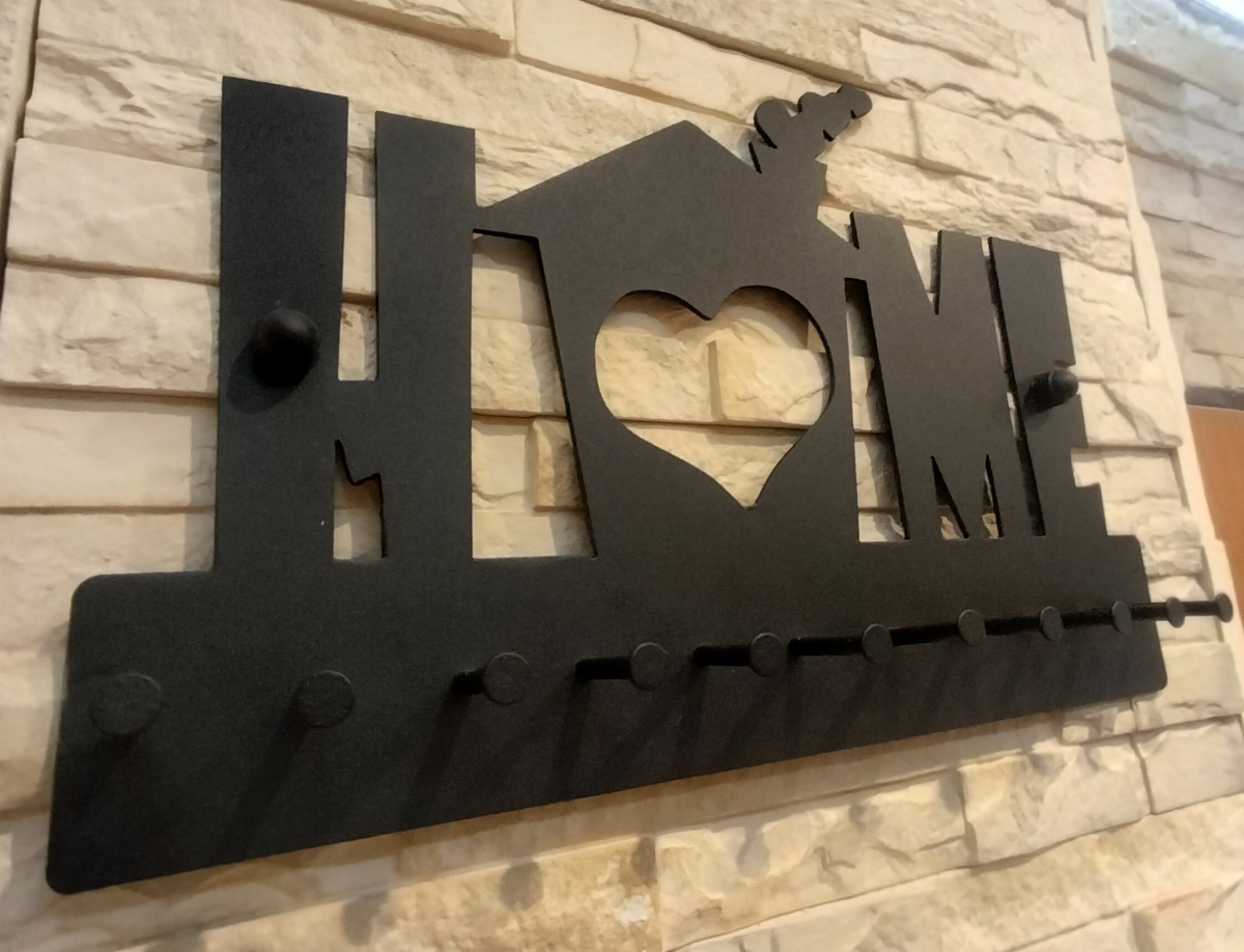Wieszak z napisem HOME na klucze do przedpokoju MetalFab - obrazek 5