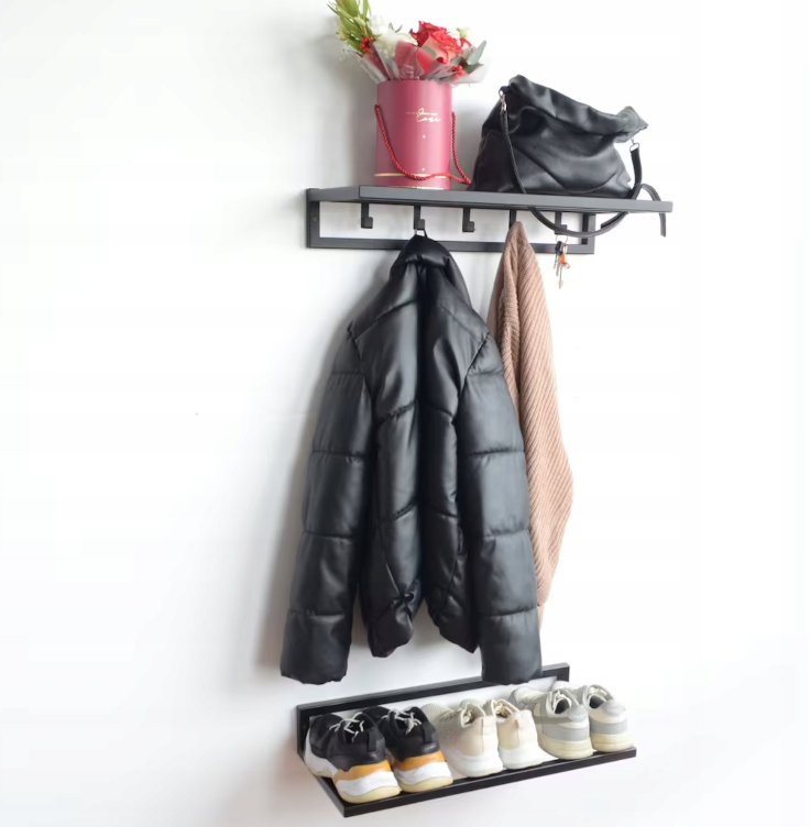 Półka ścienna na buty w stylu nowoczesnym industrialnym loft do ściany - obrazek 2