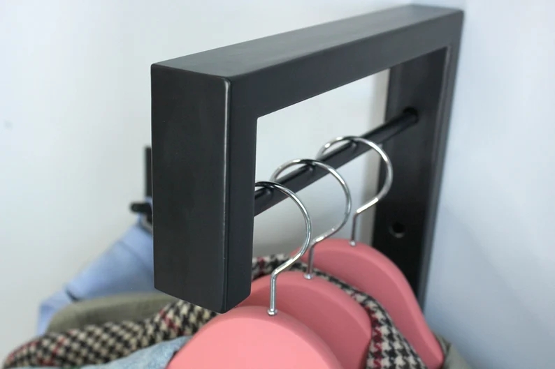 Wieszak w stylu loft na przedpokój na ubrania MetalFab - obrazek 3