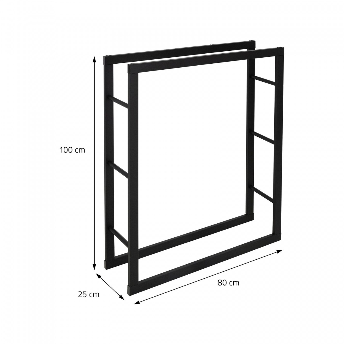 Stojak duży 100 cm kosz na drewno drzewo kominkowe MetalFab R100 - obrazek 6