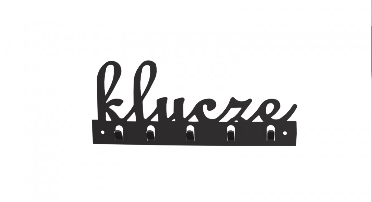 Wieszak z napisem na klucze do przedpokoju MetalFab - obrazek 5