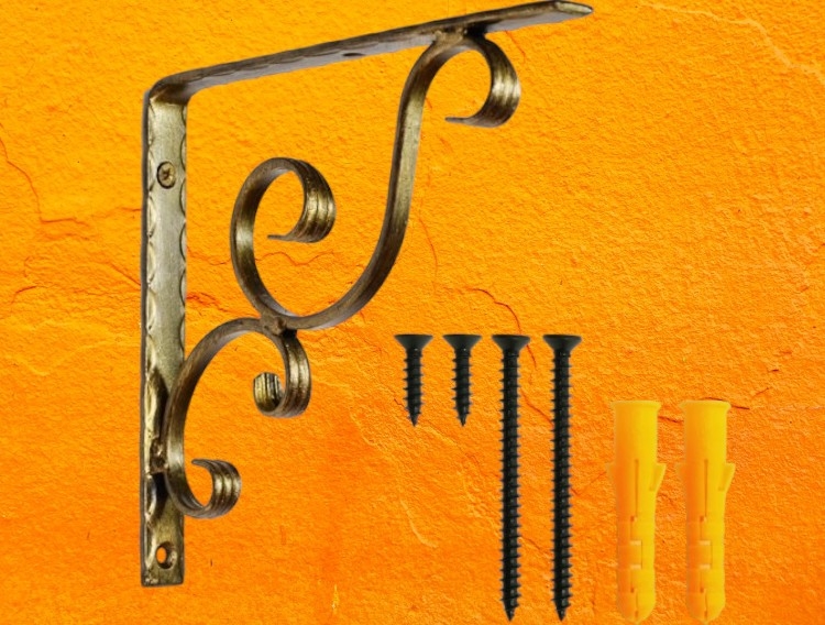 Wspornik kuty ozdobny 30x30 cm wspornik półki kuty Metalfab - obrazek 2
