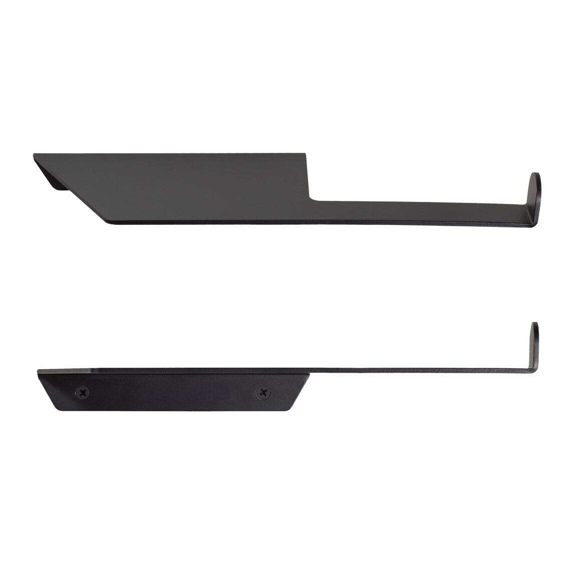Wieszak na papier toaletowy z półką metalowy w stylu loft MetalFab - obrazek 4