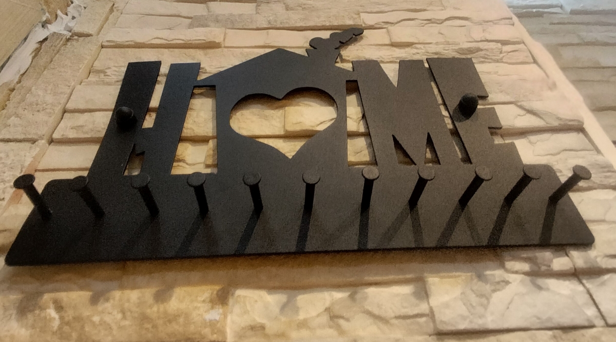 Wieszak z napisem HOME na klucze do przedpokoju MetalFab - obrazek 4