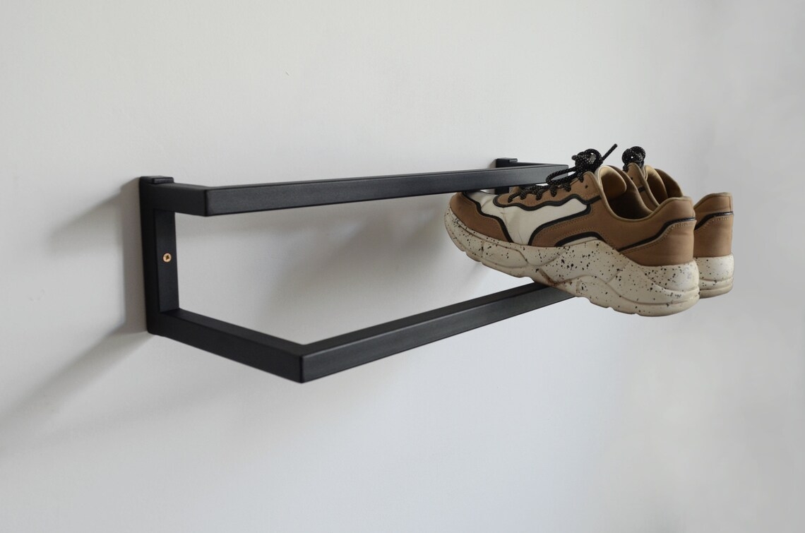 Półka ścienna na buty w stylu nowoczesnym industrialnym loft do ściany - obrazek 4