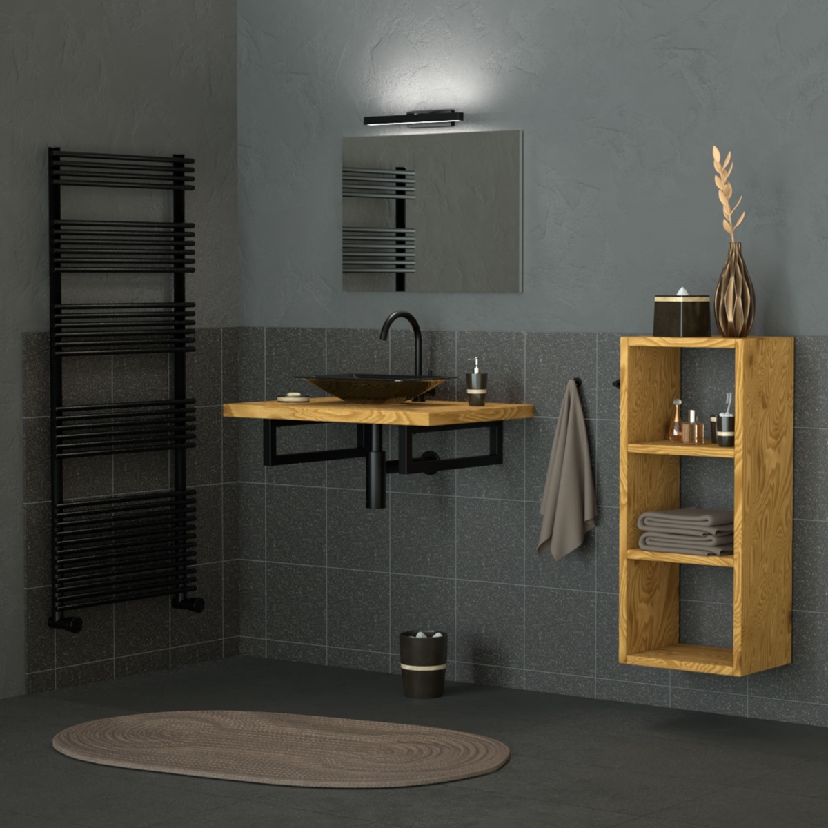 Wspornik Półki Umywalki 45cm do Kuchni Salonu Loft Wieszak 45 cm - obrazek 3
