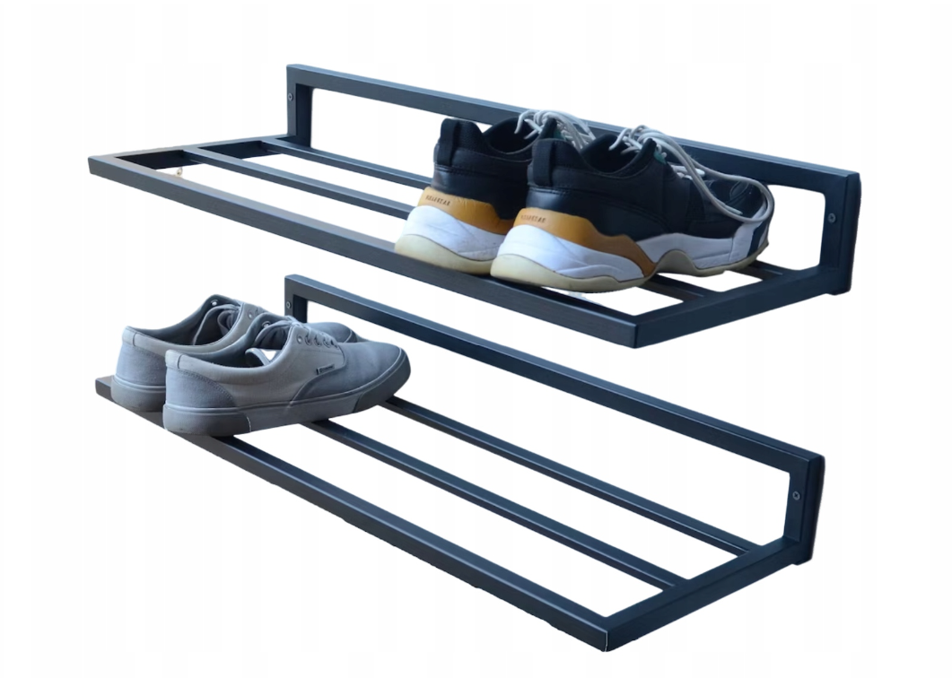 Półka ścienna na buty w stylu nowoczesnym industrialnym loft do ściany